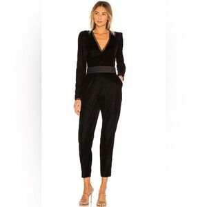 Rachel Zoe Black Velvet Jumpsuit Size 4